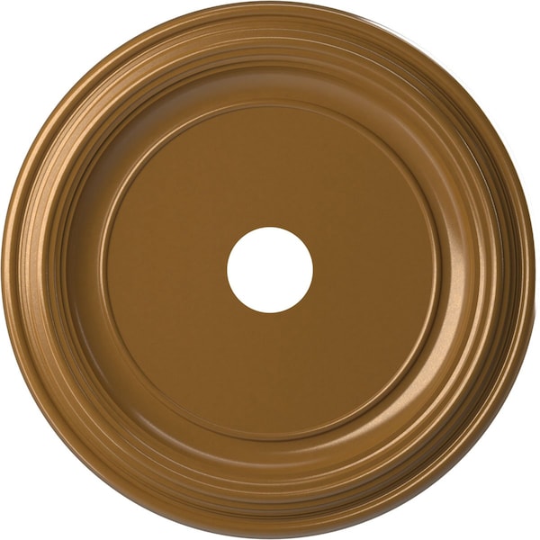 Ekena Millwork PVC Medallion (Canopies up to 13 1/2"), 22"OD x 3 1/2"ID x 1 1/2"P, Metallic Vintage Gold CMP22TRDVG - main